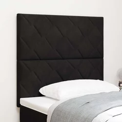 vidaXL Naslon za Glavo z Diamantskimi Bloki Črn 100 cm Velur