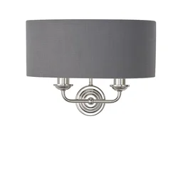 Endon 94406 - Zidna svetiljka HIGHCLERE 2xE14/40W/230V tamno siva/sjajni hrom
