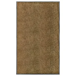 Vidaxl Pralni predpražnik rjav 90x150 cm