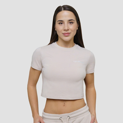GymBeam Ženska majica Agile Cropped Desert