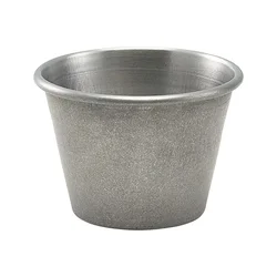 GENWARE skodelica za pomake iz nerjavečega jekla, stonewashed, 42 mm, premer: 60 mm