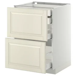 METOD / MAXIMERA Pod.orm.2front/2dnj/1srd/1vis.fiok, bela/Bodbyn prljavobela, 60x60 cm