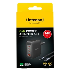 Intenso Adapter 140W + Cable set W140A3C + C520 Black
