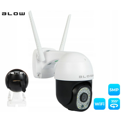 BLOW IP kamera BLOW H-335, WiFi, Super HD 3MP, vrtenje, nagibanje, IR nočno snemanje, senzor gibanja, aplikacija, bela, (20505951)