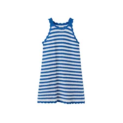 MANGO KIDS Obleka Margot  modra / bela