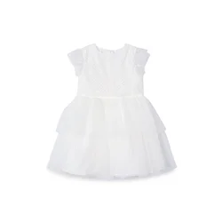 Mayoral Elegantna obleka 3914 Écru Regular Fit