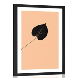 Plakat s paspartujem skrivnosten črn list - 30x45 black