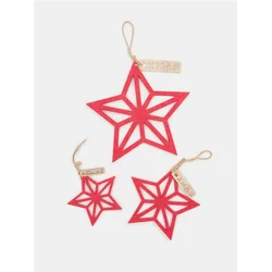 Sinsay - Božićne dekoracije 3 komada - crvena