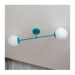 Plafonski luster MOON 2xE27/15W/230V tirkizni