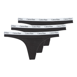 Calvin Klein Jeans  String CAROUSEL THONG X 3  Crna