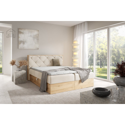 Boxspring postelja Wood 12 - 120x200 cm
