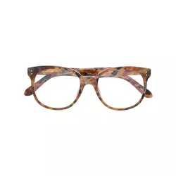 Linda Farrow-turtle print glasses-women-Brown