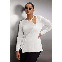 Trendyol Curve Ženska bluza Tbbaw26Af00042, Krem