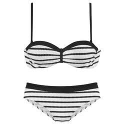 LASCANA Bikini, črna, bela