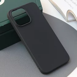 Torbica silikonska Skin za iPhone 15 Pro Max 6.7 mat crna