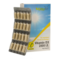 BJÖKOVIT prehransko dopolnilo Vitamin D3 2000 I.E., 60 veg. kapsul