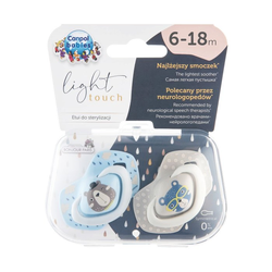 CANPOL BABIES Silikonska varalica za bebe Bonjour Paris 6-18M 2/1 plava i siva
