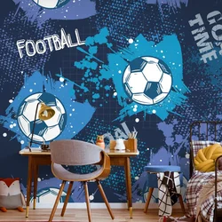 Tapeta nogometna žoga v modri - 343x231