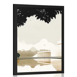 Plakat majska piramida - 40x60 white