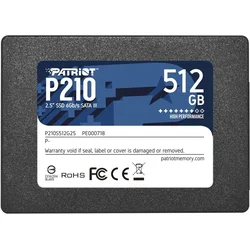Patriot SSD 2.5 SATA 3 512 GB P210 520 MB/s/ 430 MB/s P210S512G25