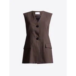 4TAILORS Brezrokavnik rjava