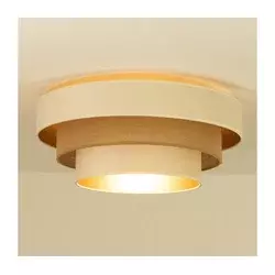 Stropna lampa WENTA 1xE27/60W/230V, prečnik 50 cm, bež/juta