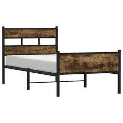Vidaxl Posteljni okvir brez vzmetnice hrast 80x200 cm inženirski les