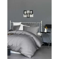 De Dark Grey Saten Posteljina Set XXL
