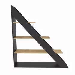 Conceptum Hypnose Polica 120x131,8x25cm Crno-Hrast