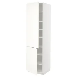 METOD Visoki element s policama/2 vrata, bela/Vallstena bela, 60x60x220 cm