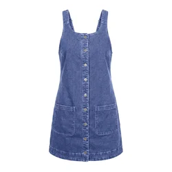Imily Bela Obleka moder denim