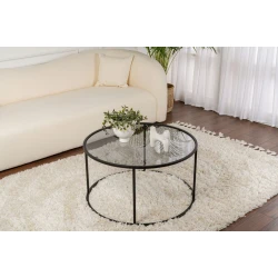 Hanah Home Sto za dnevnu sobu Aurum, 80x80x43cm, Crni