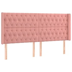 Krevet box spring s madracem LED ružičasti 200x200cm baršunasti