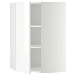 METOD Ugaoni zidni element s policama, bela/Ringhult bela, 68x100 cm