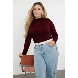Trendyol Curve Ženska bluza Tbbaw25Af00014, Bordo