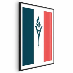 shumee Plakat - Francoska zastava s svečo