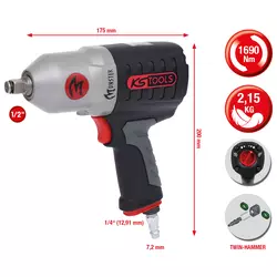 KS Tools pneumatski pištolj Monster 1/2 1650Nm 515.1210
