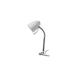 Aigostar -  Stona lampa sa stezaljkom 1xE27/11W/230V bela/hrom