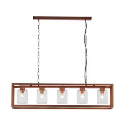 Jupiter 1804 - MC5 - Luster na lancu MACARI 5xE27/60W/230V bakreni