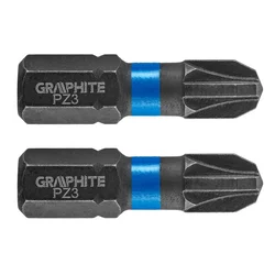 slomart GRAPHITE udarni bit PZ3 x 25 mm, 2 kom