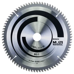 Bosch List kružne testere Multi Material 2608641204, 260 x 30 x 3,2 mm; 80