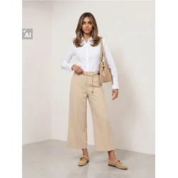 Sinsay - Culotte pantalone sa viskozom - nude
