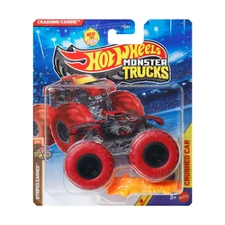 Avtomobilček Hot Wheels Monster Trucks Crashing Canine - Stripes Earned (JHY68)