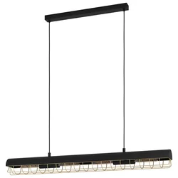 EGLO viseća lampa ALFONSINE 4xE27 116 cm crna mesingana žica 390059