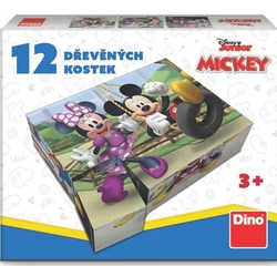 Mickey Mouse drvene licencirane kocke - 12 kockica