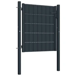 Vrata za ogradu PVC i čelik 100x81 cm antracit boje
