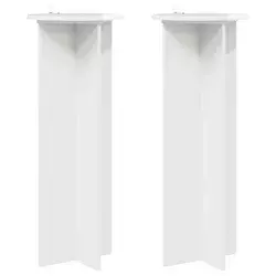 Stalak za biljke 2 pcs Bijela visokog sjaja O40 x 100 cm