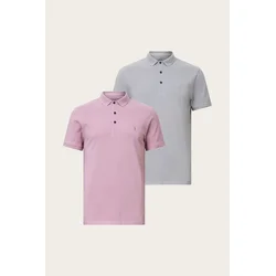 Bombažen polo AllSaints REFORM  2-pack
