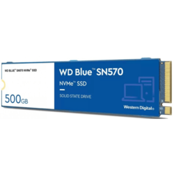 WD SN570 SSD disk, 500 GB, M.2 2280, NVMe, moder (WDS500G3B0C)