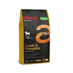 Alleva Natural Suva hrana za štenad svih rasa, Sa jagnjetinom i bundevom, 12kg